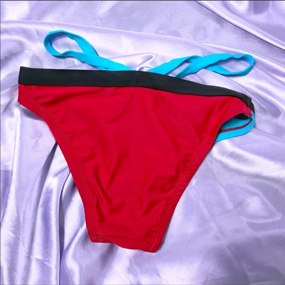 ‼️ SOLD ‼️ VFILES Aqua red bikini bottom. - Picture 4 of 6